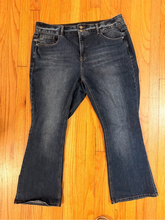 Lane Bryant Denim - Lane Bryant 18 Short Faded Dark Blue Jeans Bootcut